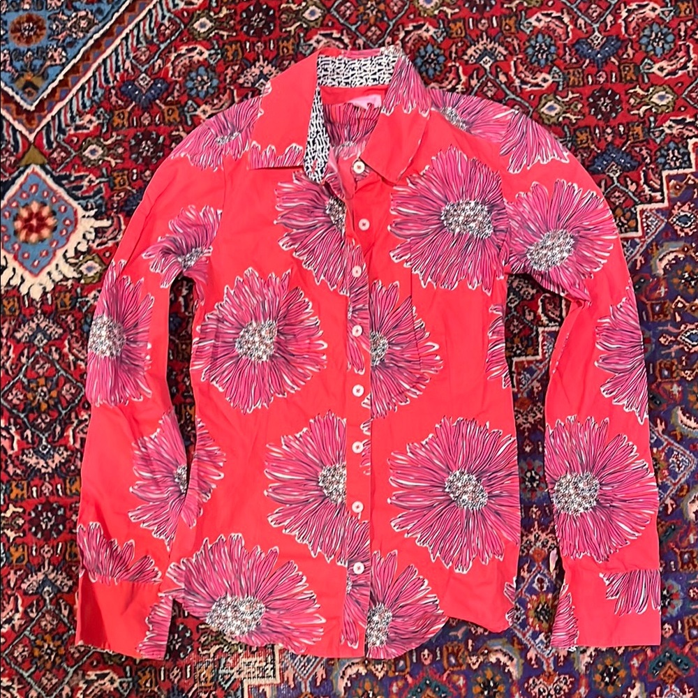 Lilly Pulitzer Pink Floral Blouse